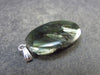 Natural Polished Seraphinite Clinochlore Angels Wings Silver Pendant from Russia - 1.3" - 5.05 Grams