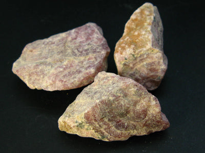 Lot of Three Raw Natural Rhodochrosite Crystal from Argentina