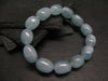 Aquamarine Genuine Bracelet ~ 7 Inches ~ 15mm Barrel Beads