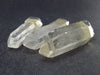 Set of 3 Natural Clear Quartz Crystal Pendants From Brazil