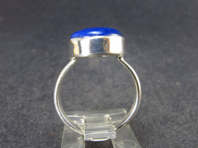 Lapis Lazuli Silver Ring From Afghanistan - 4.12 Grams - Size 6.25