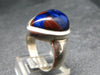 Pear shaped Cabochon Brownish Red Bustamite Silver 925 Ring from South Africa - Size 9