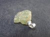 Extremely Rare Raw Gem Green Kornerupine Silver Pendant Crystal From Tanzania - 2.25 Grams - 0.8"