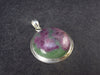 Ruby In Zoisite Silver Pendant from India - 1.3" - 6.9 Grams