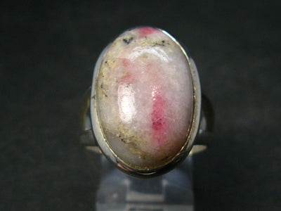 Rare Pink Tugtupite Sterling Silver Ring From Greenland - Size 9
