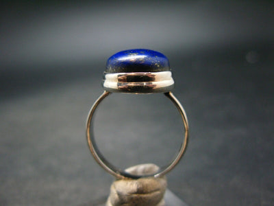 Lapis Lazuli Silver Ring From Afghanistan - 6.9 Grams - Size 10