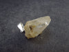 Gemmy Phenakite Phenacite Crystal Silver Pendant from Ukraine - 2.59 Grams - 0.9"