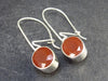 Natural Reddish Orange Faceted Hessonite Garnet 925 Sterling Silver Earrings - 1.5" - 3.6 Grams