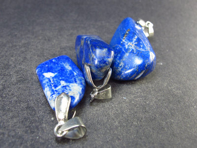 Lot of 3 Natural Lapis Lazuli Pendants From Afghanistan