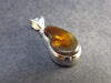 Fire Agate Silver Pendant From Mexico - 1.0" - 3.38 Grams