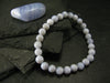 Blue Lace Agate Genuine Bracelet ~ 7 Inches ~ 6mm Round Beads