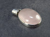 Symbol of Love and Beauty!! Natural Rose Quartz Pendant In 925 Silver From Brazil - 1.5" - 10.7 Grams