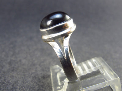Black Onyx Sterling Silver Ring - Size 5.5 - 2.62 Grams