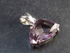 Genuine Rich Purple Facetted Amethyst Sterling Silver Pendant From Brazil - 0.9" - 3.9 Grams
