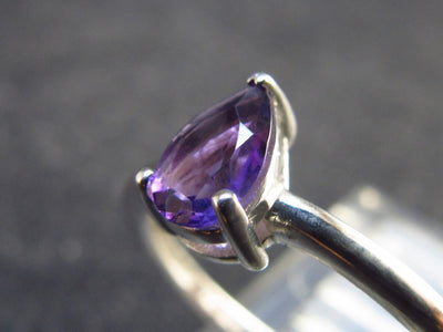 Siberian Amethyst!! Natural Faceted Rich Purple Color Amethyst Sterling Silver Ring - 1.05 Grams - Size 4