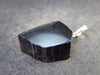 Black Tourmaline Schorl Silver Pendant From Brazil - 1.5" - 11.7 Grams