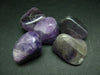 Lot of 5 natural large purple Amethyst tumbled stones from Brazil