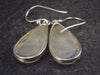 Tear Shaped Cabochon Natural Moonstone 925 Sterling Silver Drop Earrings - 1.5" - 4.5 Grams