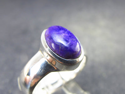 Sugilite Silver Ring From South Africa - 6.5 Grams - Size 7.5