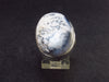 Merlinite Moss Agate Cabochon Silver Ring From Brazil - 9.25 Grams - Size 6