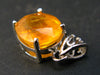 Nice Natural Faceted Orangish-Yellow 6.82 Carat Sapphire 925 Sterling Silver Pendant - 0.8"