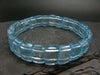 Blue Topaz Genuine Bracelet ~ 7 Inches ~ 12mm Squared Beads