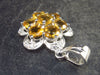 Stone of Success!! Genuine Intense Yellow Citrine Gem Sterling Silver Pendant From Brazil - 1.2" - 3.34 Grams