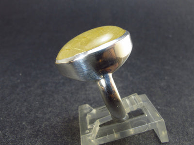Fine Rutilated Quartz Silver Ring from Brazil - 6.76 Grams - Size 6.5