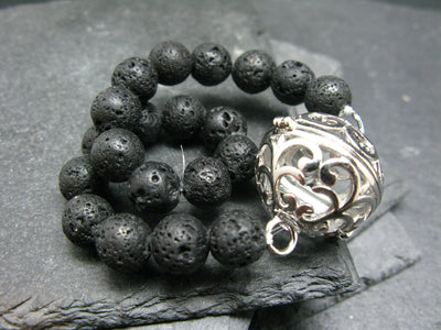 Lava Genuine Bracelet ~ 7 Inches ~ 8mm Round Beads