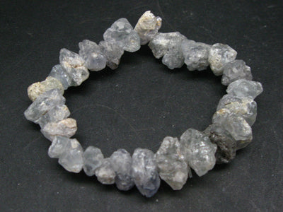 Rare Collector’s Gem!! Gemmy Bluish - Violet Herderite Crystal Bracelet from Africa - 7"