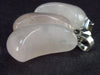 Symbol of Love and Beauty!! Lot of Three 3 Rich Pink Rose Quartz Moon Pendant from Madagascar
