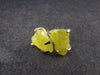 Rare Yellow Brucite Crystal Silver Earrings From Pakistan - 1.24 Grams