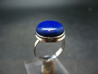 Lapis Lazuli Silver Ring From Afghanistan - 8.3 Grams - Size 11