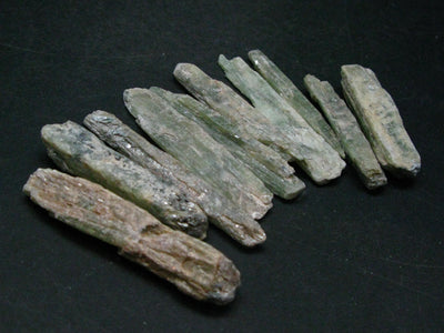 Lot of 10 Green Kyanite Crystals From Brazil - 215.3 Carats