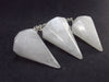 Lot of 3 Natural Quartz Pendulums from Brazil