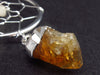 Merchant Stone!! Natural Yellow Citrine Crystal Spider Web Pendant from Brazil