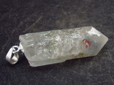 Rare Ajoite In Terminated Quartz Crystal Silver Pendant from South Africa - 1.5" - 5.10 Grams
