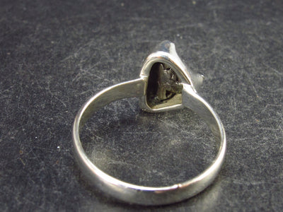 Large Meteorite Campo Del Cielo Sterling Silver Ring From Argentina - 3.2 Grams - Size 8