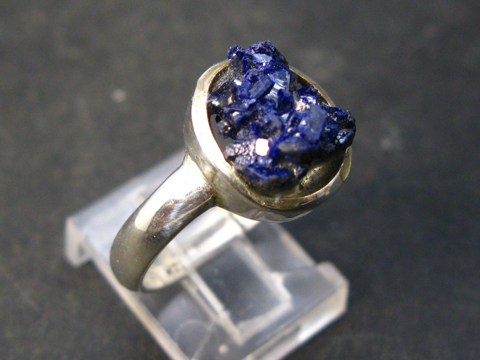 Silver and Azurite good Ring