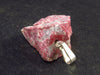Rosaline Zoisite!! Rare Raw Deep Pink Thulite Silver Pendant From Norway - 1.0"