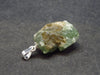 Tsavorite Gem Green Garnet Sterling Silver Pendant From Tanzania - 1.0" - 4.3 Grams