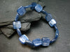 Blue Kyanite Genuine Bracelet ~ 7 Inches ~ 12mm Squared Beads