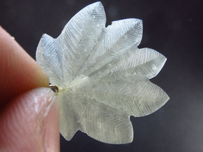 Gem Libyan Desert Glass Tektite Sterling Silver Marijuana Pendant from Libya - 1.2" - 4.4 Grams