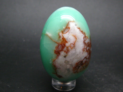 Natural Apple Green Chrysoprase Egg From Kazakhstan - 58.9 Grams - 1.9"