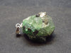 Tsavorite Gem Green Garnet Sterling Silver Pendant From Tanzania - 1.1" - 6.9 Grams
