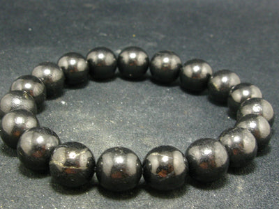 Shungite Bracelet with 10mm Round Beads From Russia - 7"