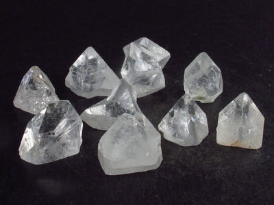 Lot of 10 Clear Apophylite Apophyllite Crystals From India - 26 Grams