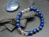 Lapis Lazuli & Quartz Genuine Bracelet ~ 7 Inches ~ 8mm Round Beads