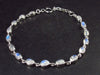 Fantastic Natural Untreated Gem Sparkly Cabochon Moonstone Beads Bracelet from India - 8.5" - 8.7 Grams