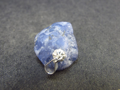 Natural Tumbled Tanzanite Pendant In Sterling Silver From Tanzania - 4.18 Grams - 0.9"